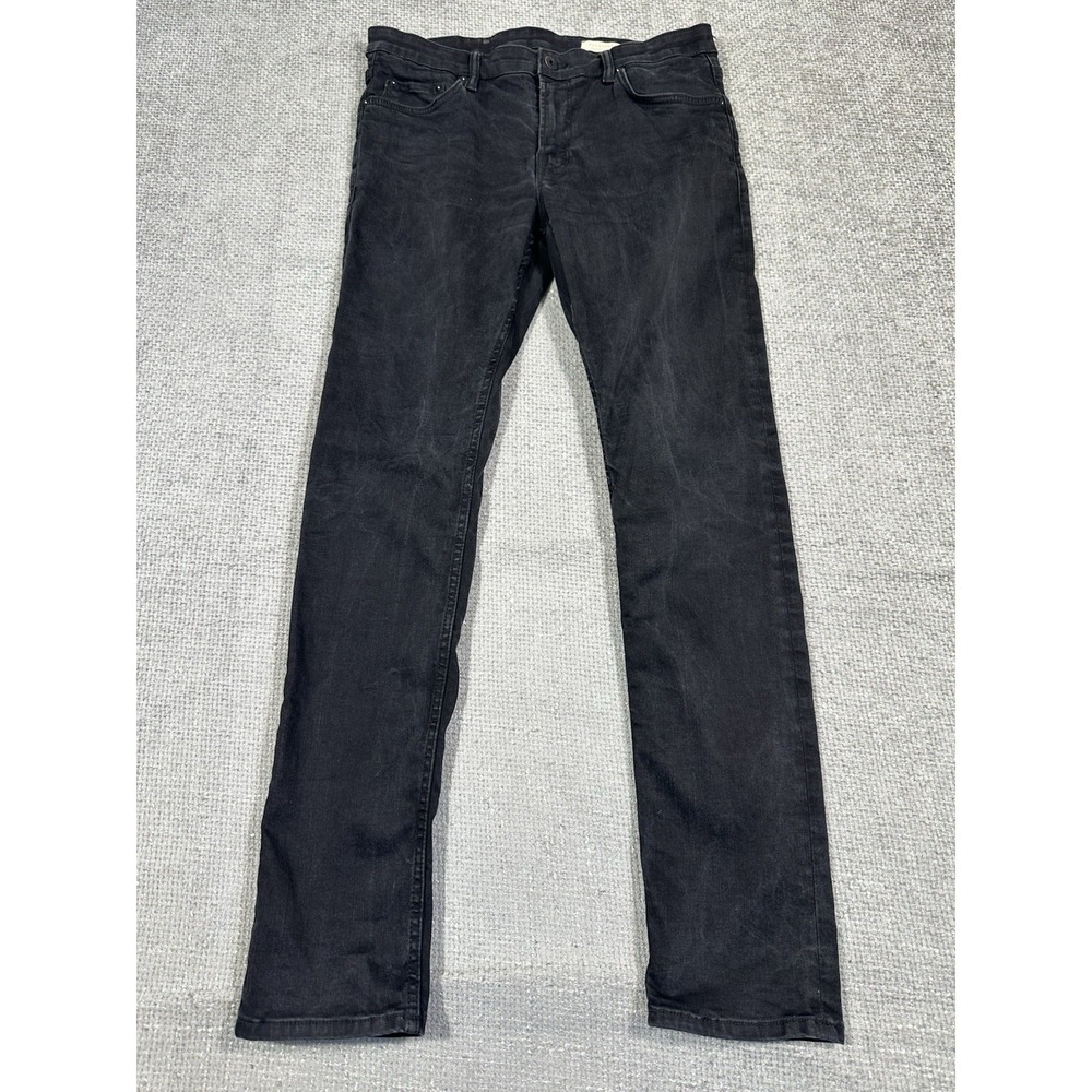 All Saints‎ Jeans Mens 31 32x31 Black Cigarette Slim Straight Stretch Faded